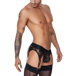 CandyMan String Porte-Jarretelles Turan Noir